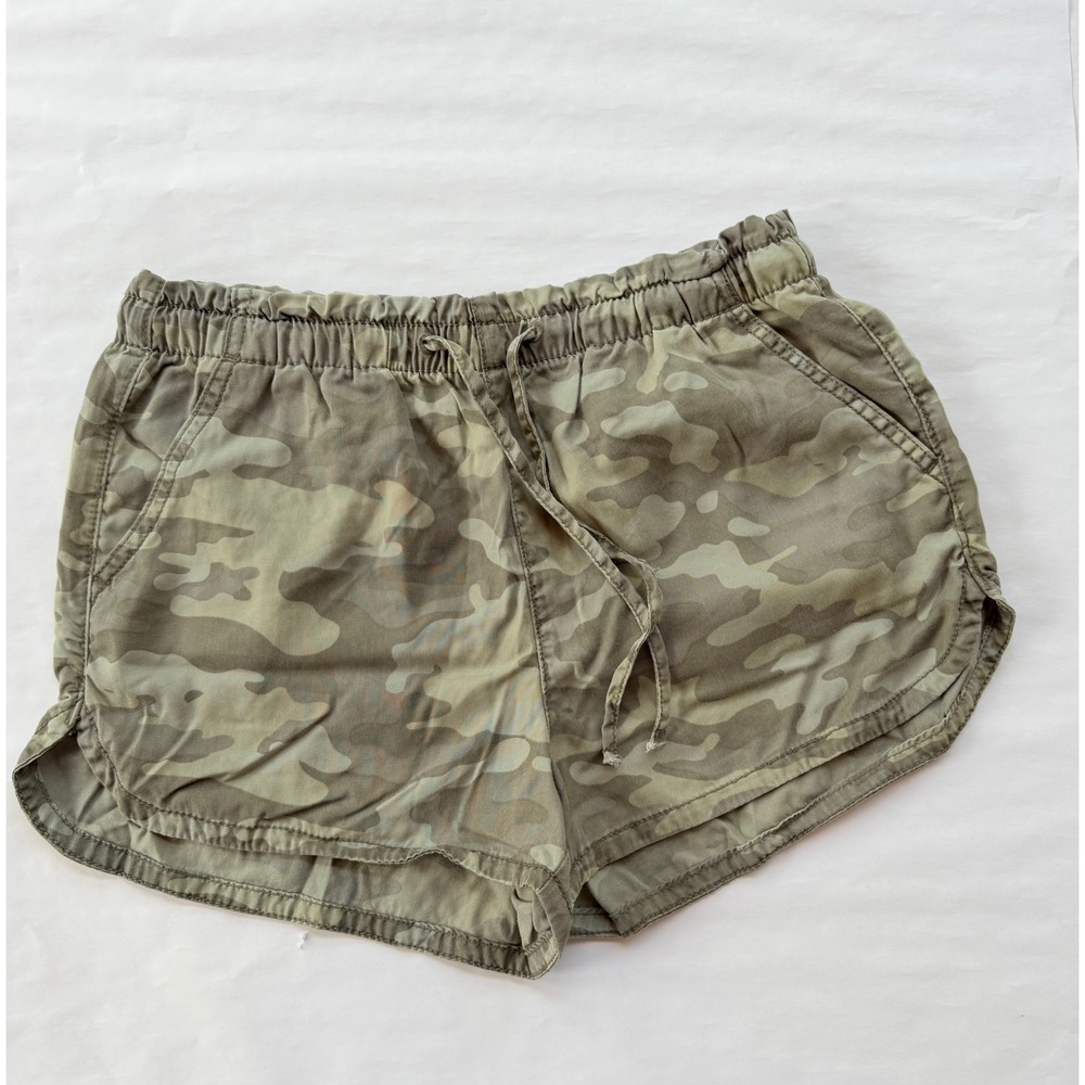 American Eagle AE Lightweight Camo Drawstring Size M Shorts Green - Picture 9 of 10